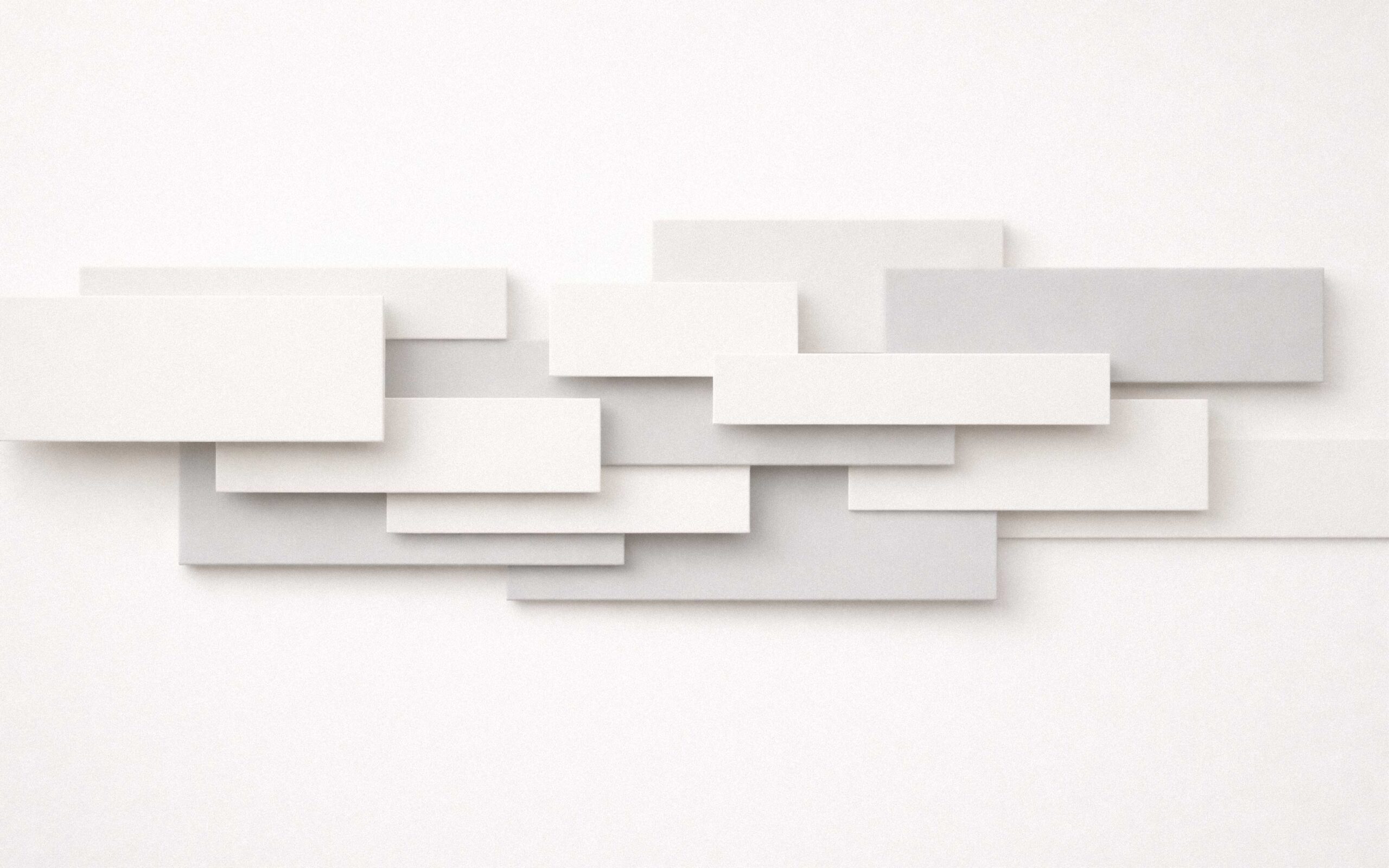 Layered rectangular panels arranged to represent structured creative collaboration.