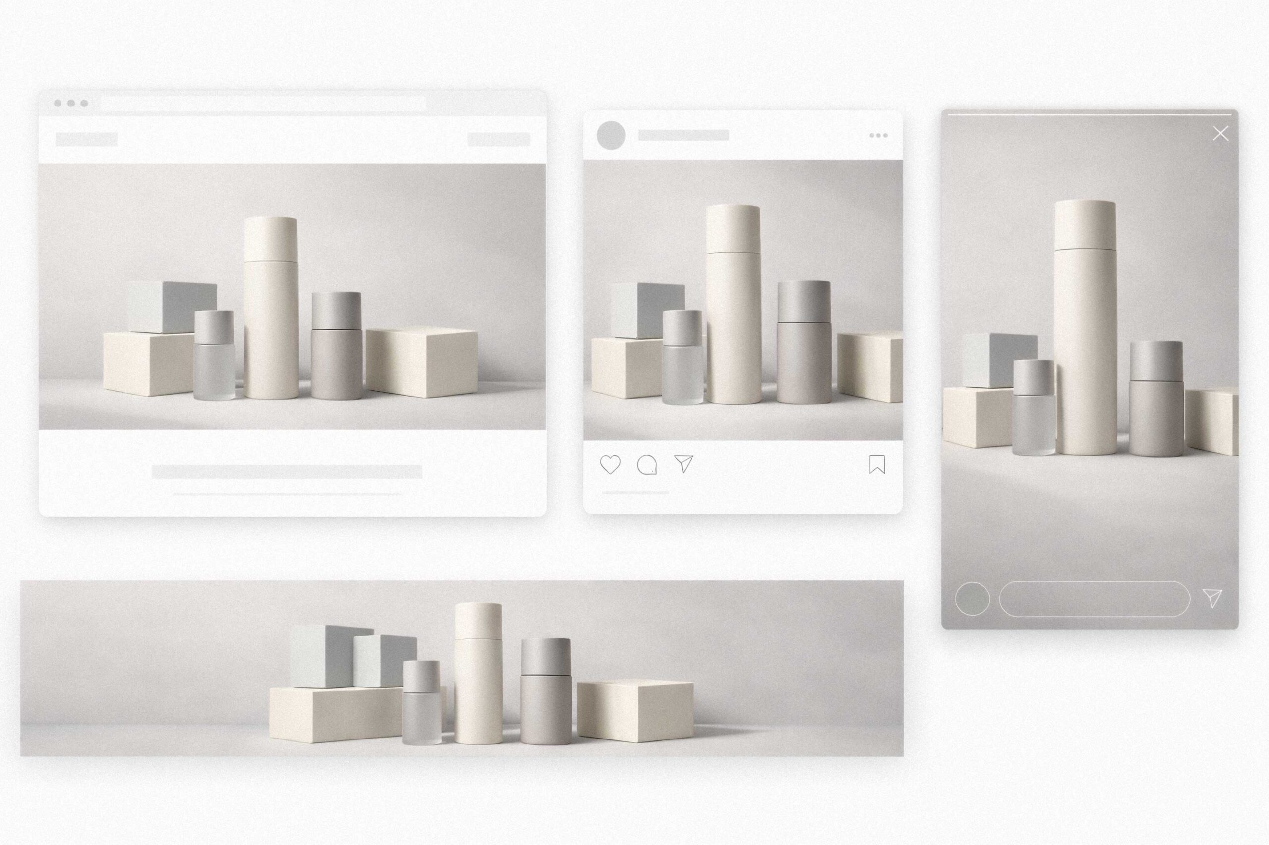 Brand photography system consistently applied across website, social media, and campaign layouts